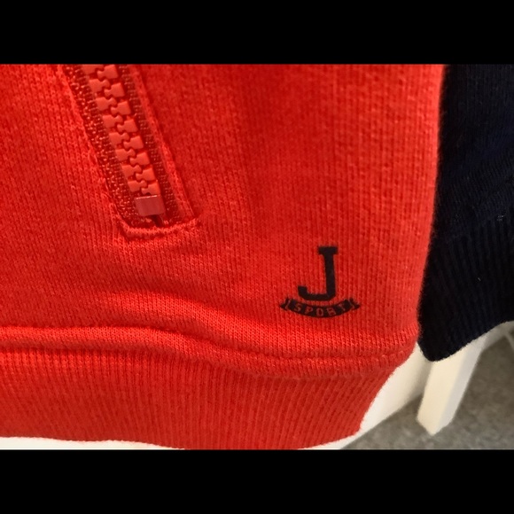 Janie and Jack/ navy, red and white track jacket - Picture 3 of 8